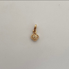 Dije Mini Trebol Oro amarillo 18k 0,5 Gr / 1 Cm