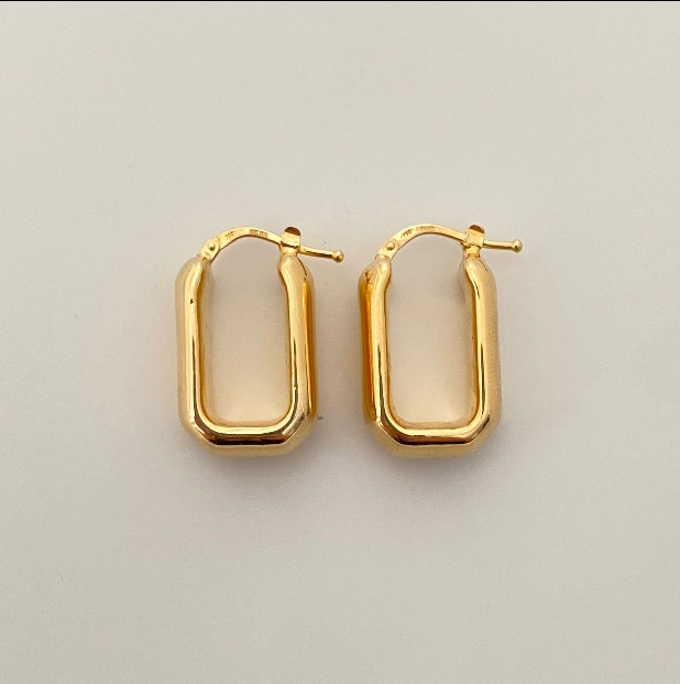 Candonga It Rectangular Oro amarillo 18k +4 / 3,0 Gr / 2,2 Cm