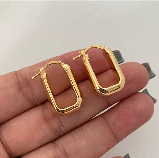 Candonga It Rectangular Oro amarillo 18k +4 / 3,0 Gr / 2,2 Cm