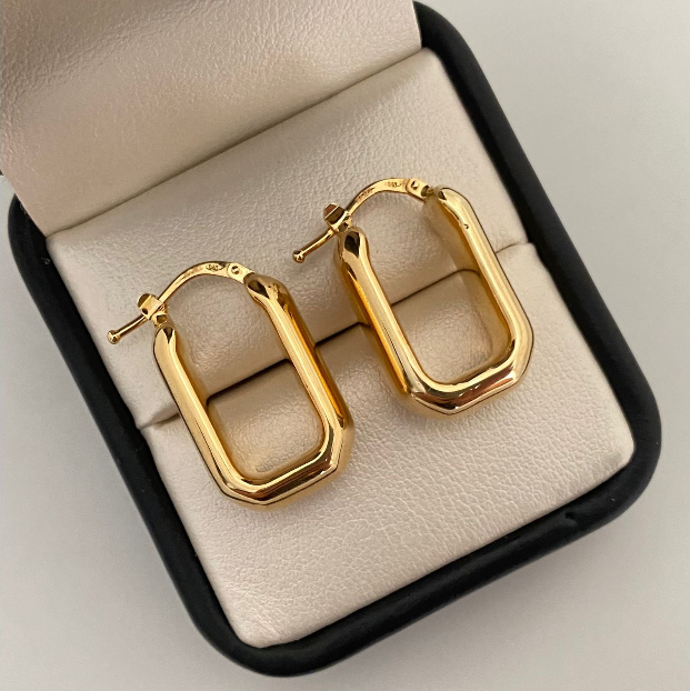Candonga It Rectangular Oro amarillo 18k +4 / 3,0 Gr / 2,2 Cm