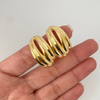 Candonga It Ovalada Doble Oro amarillo 18k +4 / 7 Gr / 2,8 Cm