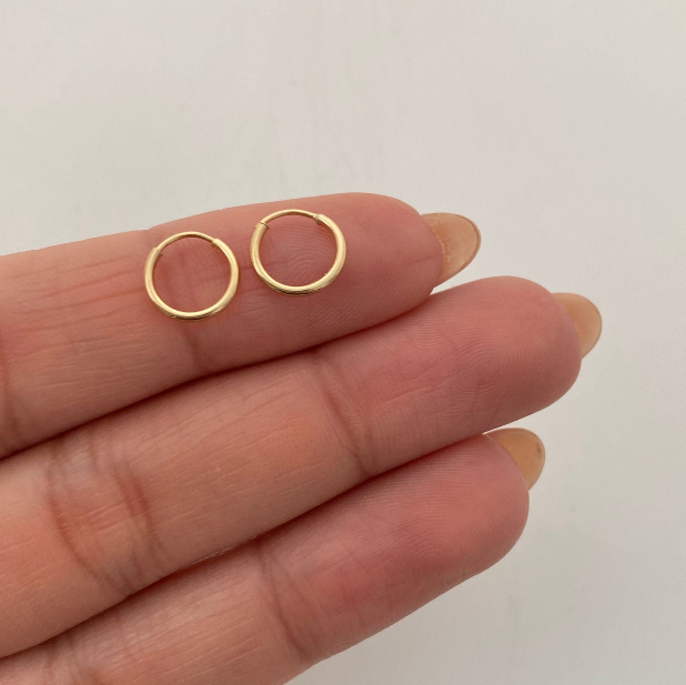 Candonga Mini Imperdible Oro amarillo 18k 0,35 Gr / 0,8 Cm