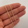 Cadena It Plana Diamantada Tres oros 18k 1,9 Gr / 1,5 mm / 45 Cm