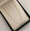 Cadena It Plana Diamantada Tres oros 18k 1,9 Gr / 1,5 mm / 45 Cm