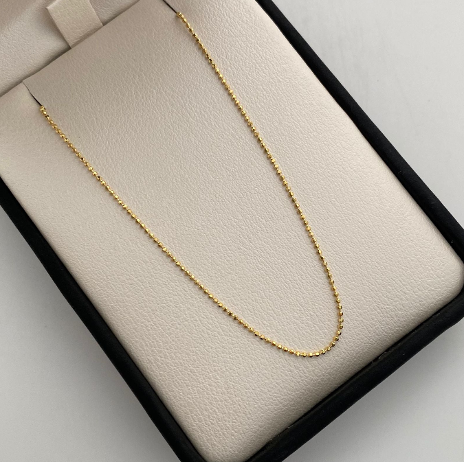 Cadena It Mini Militar Oro amarillo 18k 2,1 Gr / 0,9 mm / 50 Cm
