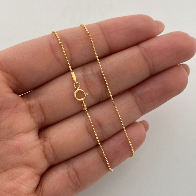 Cadena It Mini Militar Oro amarillo 18k 2,1 Gr / 0,9 mm / 50 Cm