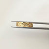 Anillo argolla grabado espigas Oro amarillo 18k / Talla 6 / 2,9 Gr