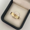Anillo argolla grabado espigas Oro amarillo 18k / Talla 6 / 2,9 Gr