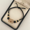 Pulsera tejida corona rx balines diamantados #6 y #5 Oro amarillo 18k 2,5 Gr