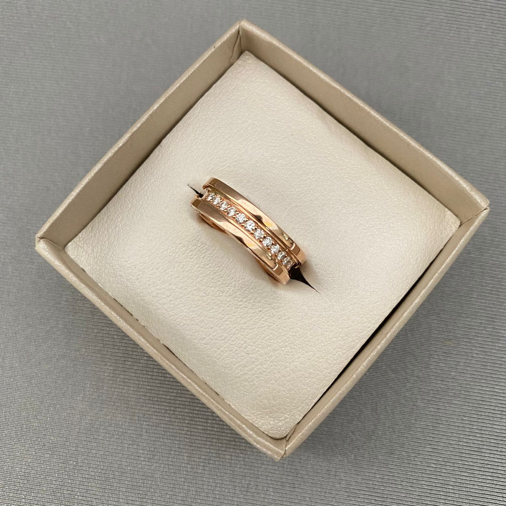 Anillo bv circones (POR FABRICACION) Oro rosa 18k / Talla 5 / 8,5 Gr