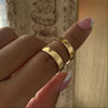 Anillo argollas lisas (POR FABRICACION) Oro amarillo 18k / Talla 6 - 9 / 12 Gr