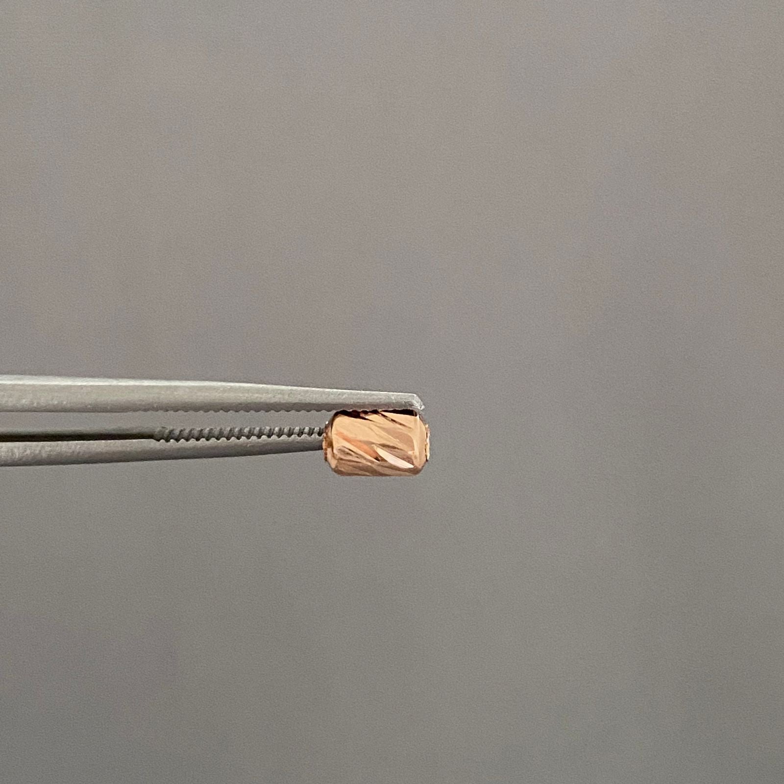 Herraje cilindro diamantado oro rosa 18k +2 / 0,2gr / 6 mm