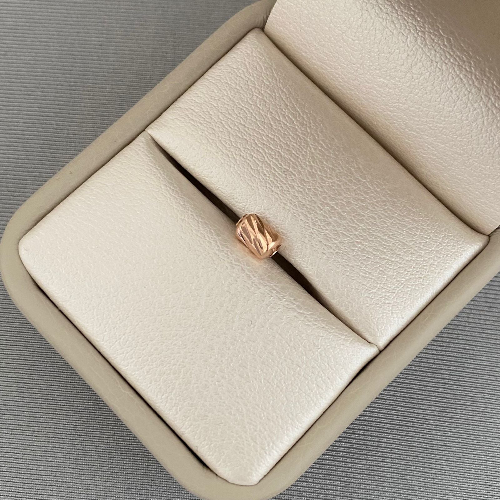Herraje cilindro diamantado oro rosa 18k +2 / 0,2gr / 6 mm