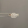 Anillo It argolla y pisargolla diamantes (POR FABRICACION) Oro blanco 18k / Talla 7 1/4 / 4,55 Gr