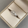 Anillo It argolla y pisargolla diamantes (POR FABRICACION) Oro blanco 18k / Talla 7 1/4 / 4,55 Gr