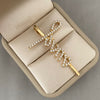 Dije Cruz Jesus Circones Blancos Oro amarillo 18K 6,6 GR / 4,5 CM