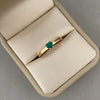 Anillo esmeralda corazon (POR FABRICACION) Oro amarillo 18k / Talla 6 / 2,75 Gr