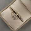 Dije corazon fe Oro amarillo y Oro blanco 18k 1,65 Gr / 1,5 Cm