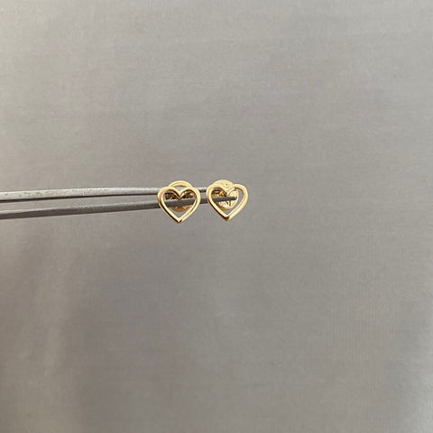 Topos silueta de corazon lisos Oro amarillo 18k 0,65 Gr / 7 mm