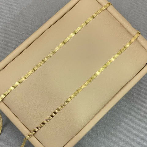 Cadena It china doble carril plana Oro amarillo 18k +2 / 3,7 Gr / 2,5 mm / 60 Cm