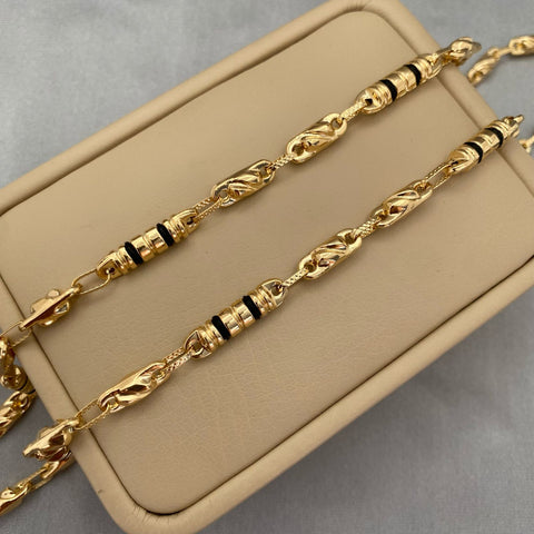 Cadena rustica barriles lisos y entorchados Oro amarillo 18k 18,85 Gr / 5 mm / 60 Cm Broche 0,80