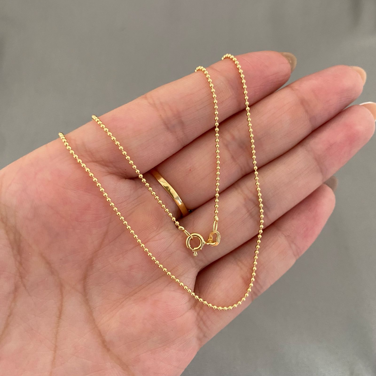 Cadena It mini militar Oro amarillo 18k +1 / 3,2 Gr / 1,15 mm / 50 Cm