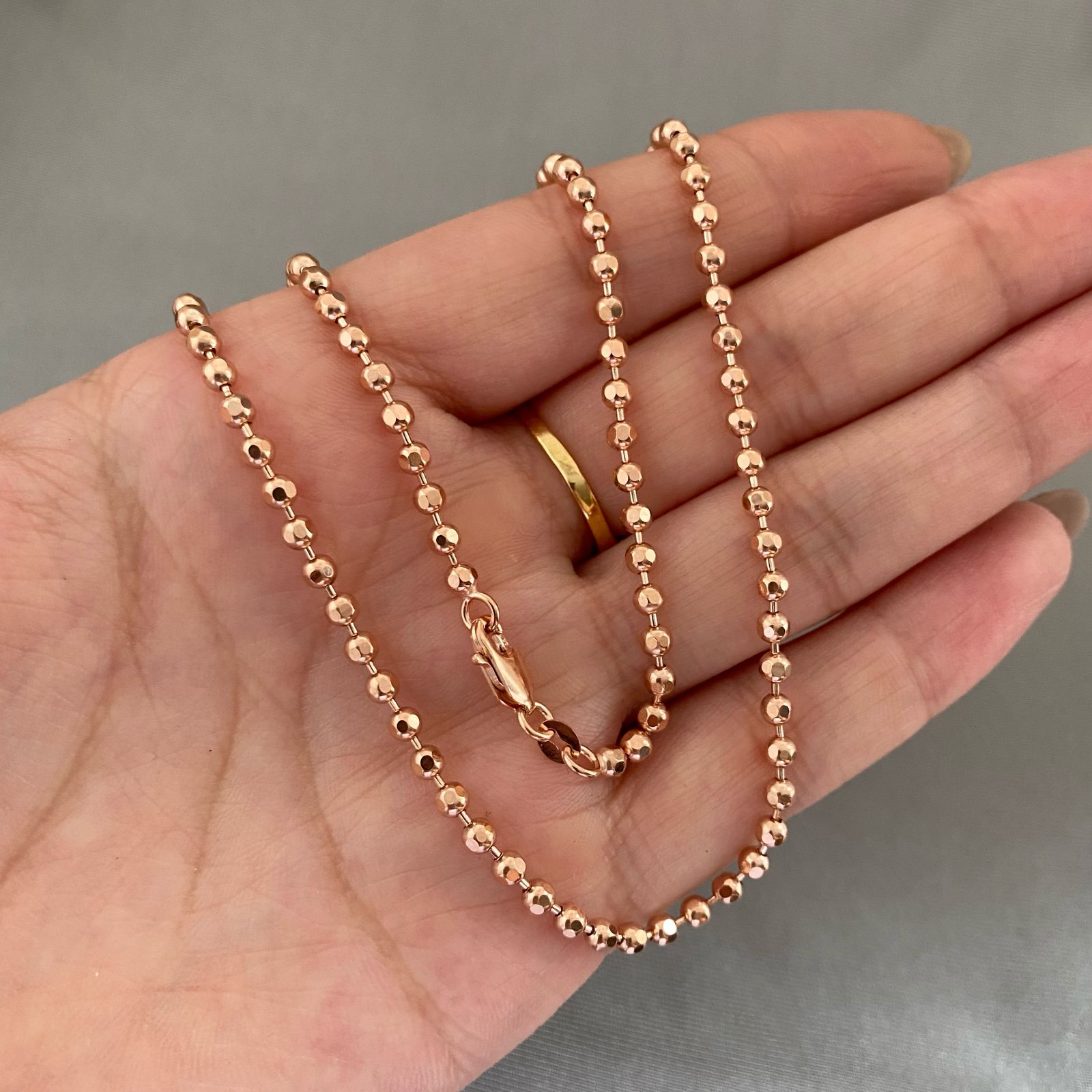 Cadena It militar Oro rosa 18k +1 / 20,85 Gr / 3,0 mm / 60 Cm