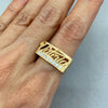 Anillo nombre Valeria (POR FABRICACION) Oro amarillo 18k / Talla 6 / 6,5 Gr