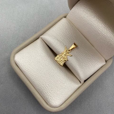 Dije san miguel arcangel liso Oro amarillo 18k 0,6 Gr / 1,8 Cm