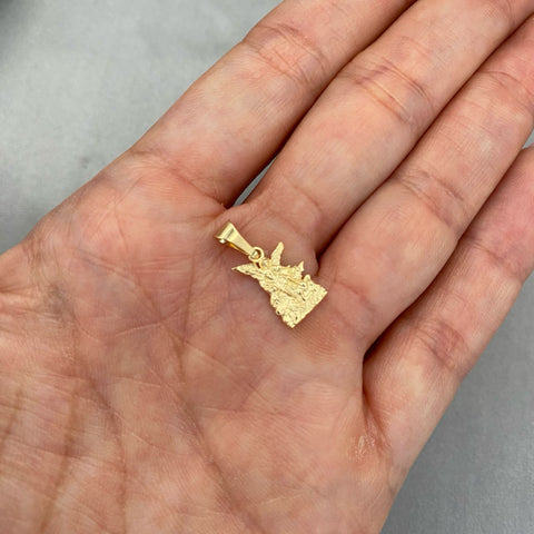 Dije san miguel arcangel liso Oro amarillo 18k 0,6 Gr / 1,8 Cm