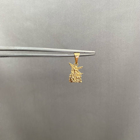 Dije san miguel arcangel liso Oro amarillo 18k 0,6 Gr / 1,8 Cm