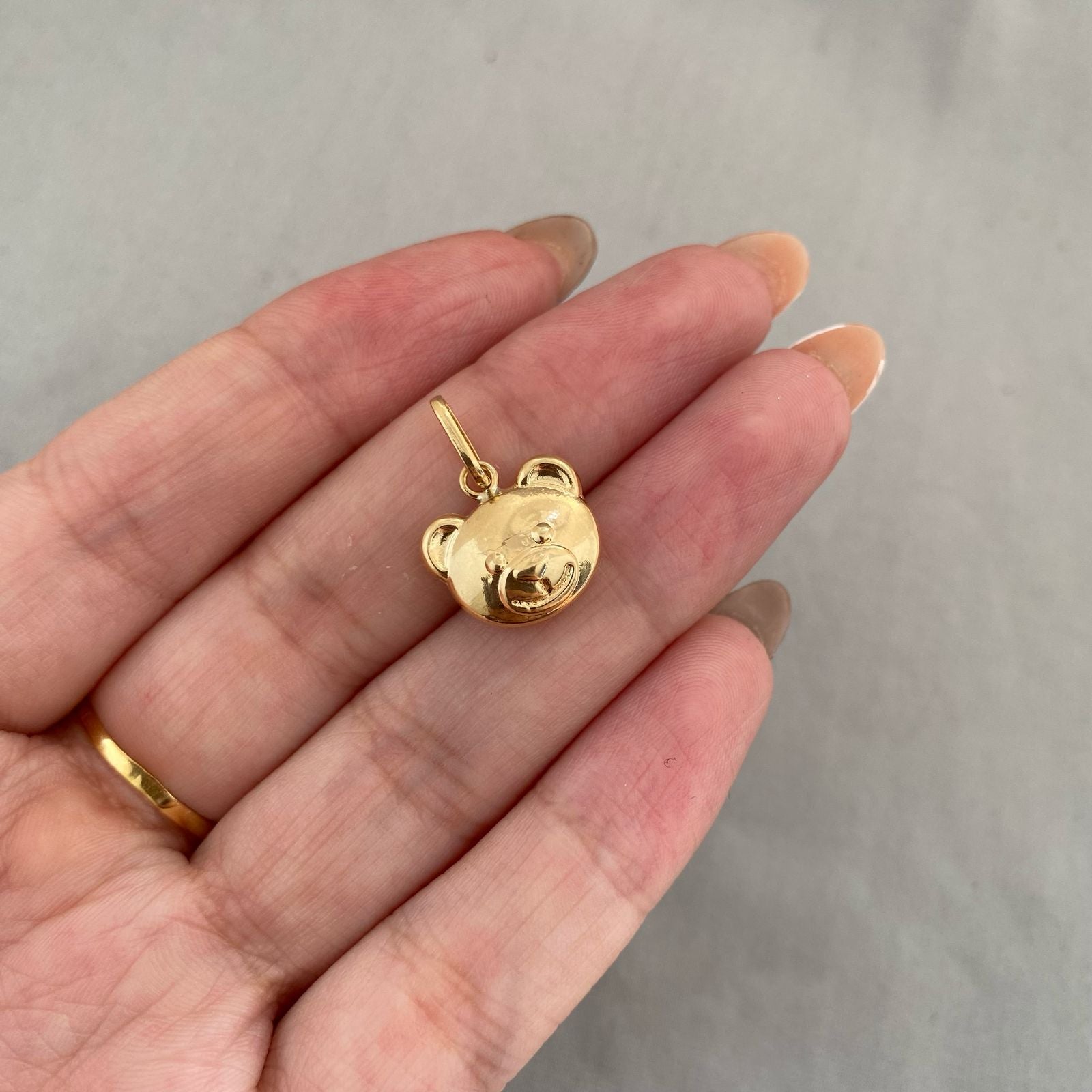 Dije cara oso Oro amarillo 18k 1,25 Gr / 2,2 Cm