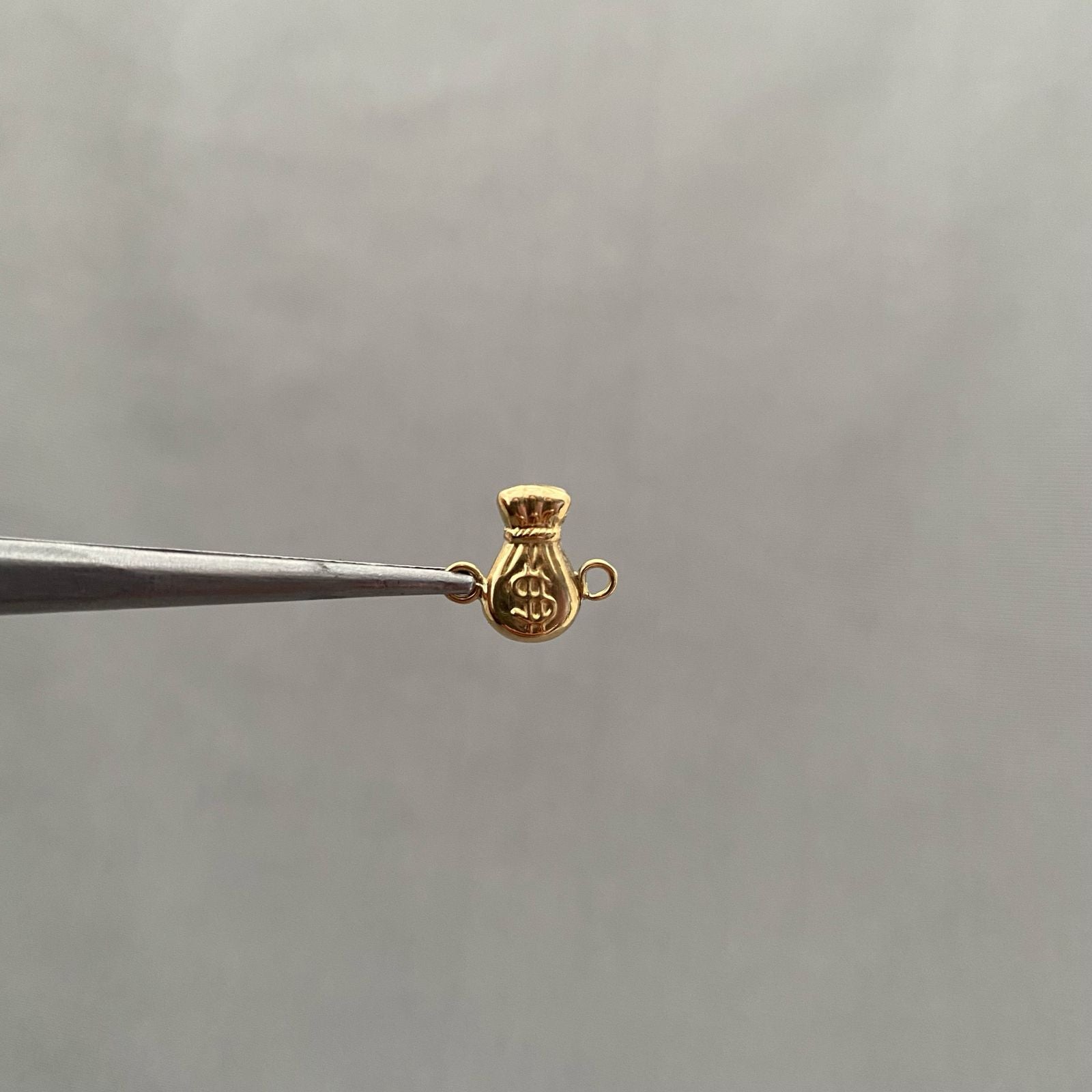 Herraje bolsa dinero Oro amarillo 18k 0,5 Gr / 1,2 Cm