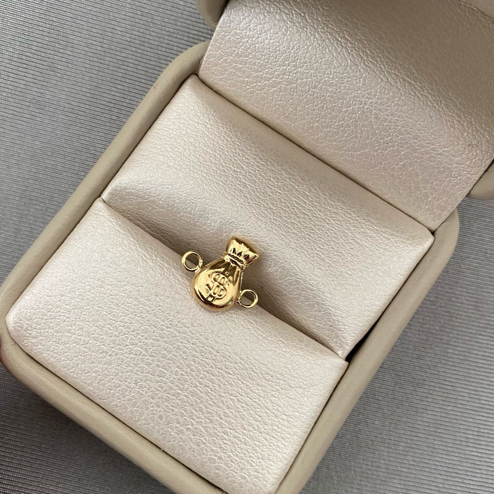 Herraje bolsa dinero Oro amarillo 18k 0,5 Gr / 1,2 Cm