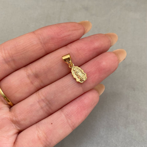 Dije silueta virgen guadalupe Oro amarillo 18k 0,5 Gr / 2,0 Cm