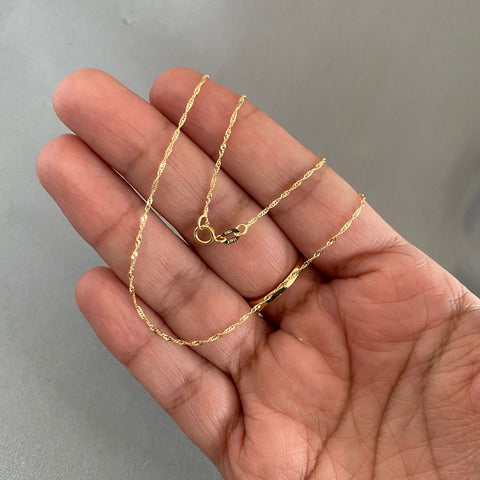 Cadena It singapur Oro amarillo 18k 1,1 Gr / 1,0 mm / 50 Cm
