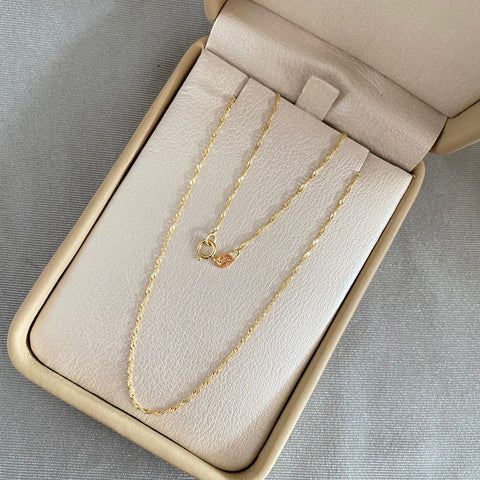 Cadena It singapur Oro amarillo 18k 1,1 Gr / 1,0 mm / 50 Cm