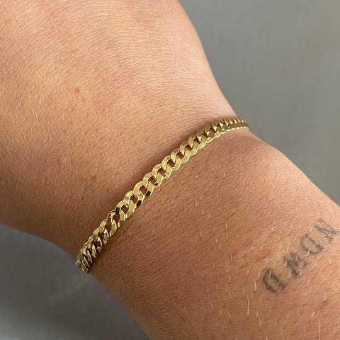 Pulso It cubano Oro amarillo 18k +1 / 3,0 Gr / 3,9 mm / 19,5 Cm