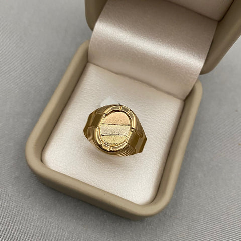 Anillo ovalo Tres oros 18k / Talla 10 / 3,45 Gr