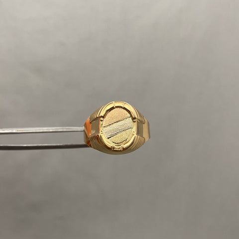 Anillo ovalo Tres oros 18k / Talla 10 / 3,45 Gr