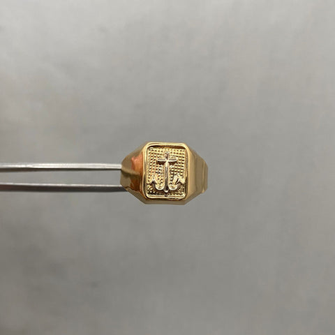 Anillo ancla Oro amarillo 18k / Talla 9 / 3,5 Gr