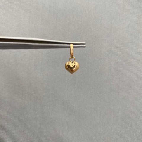 Dije corazon inflado Oro amarillo 18k 0,4 Gr / 1,5 Cm