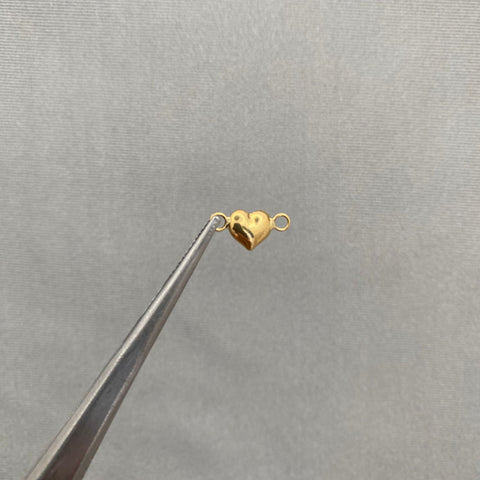 Herraje corazon inflado Oro amarillo 18k 0,35 Gr / 0,8 Cm