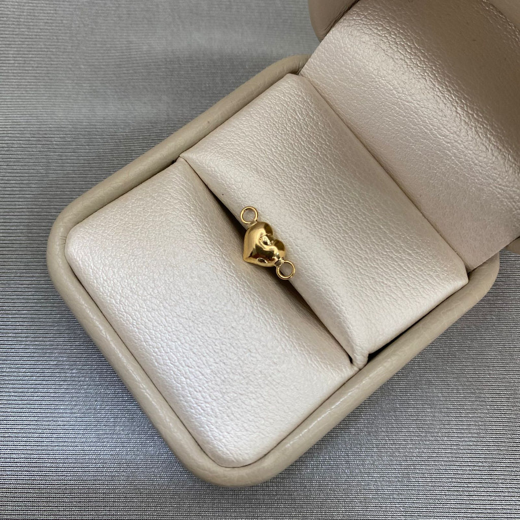 Herraje corazon inflado Oro amarillo 18k 0,3 Gr / 0,8 Cm