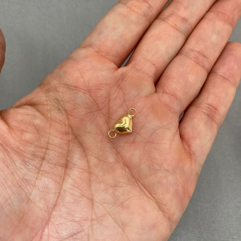 Herraje corazon inflado Oro amarillo 18k 0,35 Gr / 0,8 Cm