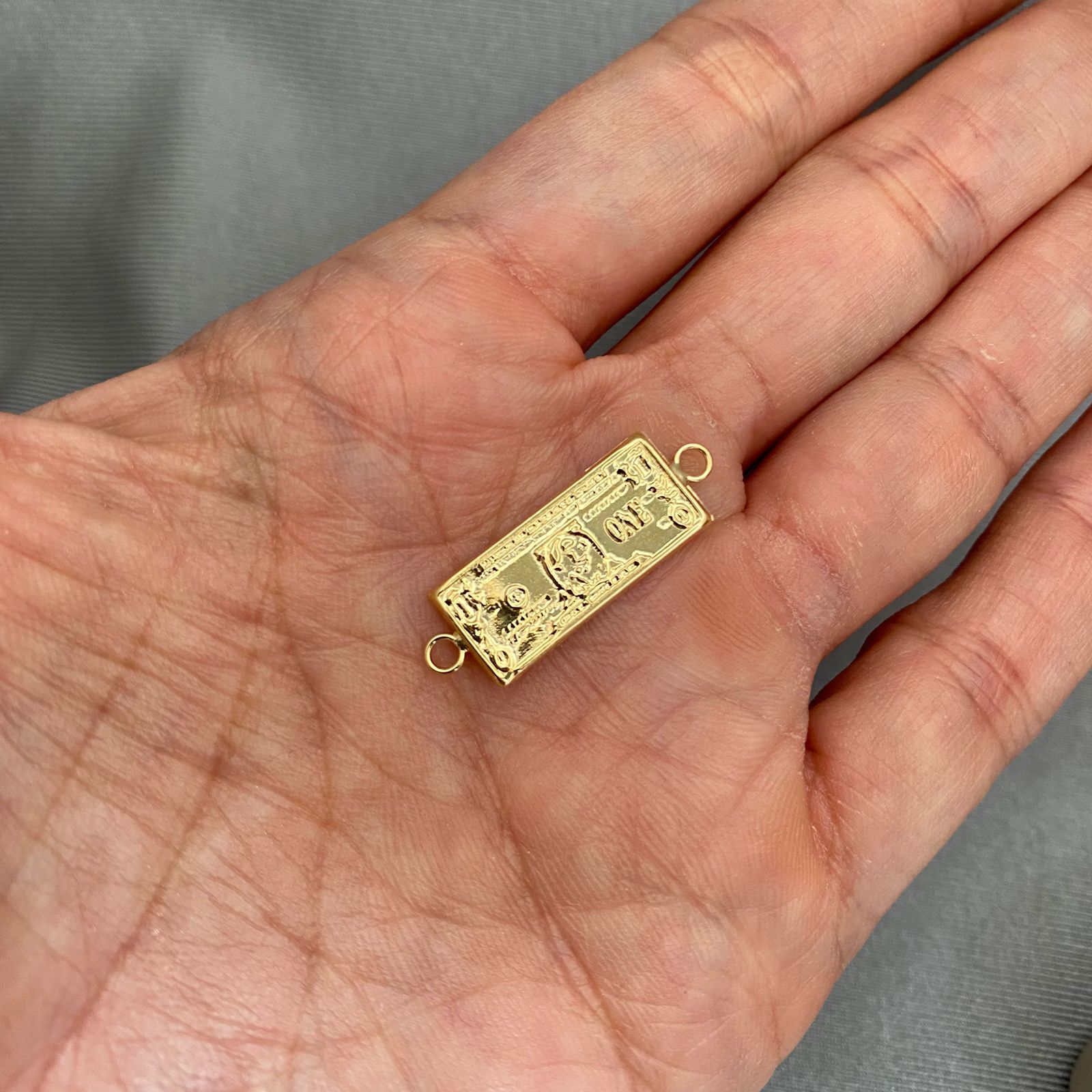 Herraje dolar Oro amarillo 18k 1,2 Gr / 1,0 Cm