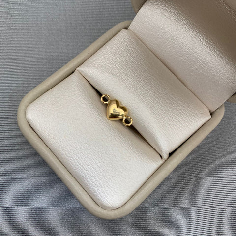 Herraje corazon inflado Oro amarillo 18k 0,4 Gr / 0,8 Cm