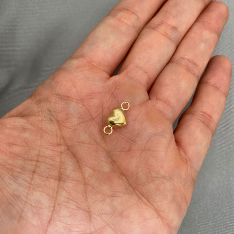Herraje corazon inflado Oro amarillo 18k 0,4 Gr / 0,8 Cm