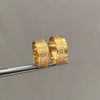 Argollas grabado espigas casting (POR FABRICACION) Oro amarillo 18k / Talla 7 - 8 / 18,0 Gr