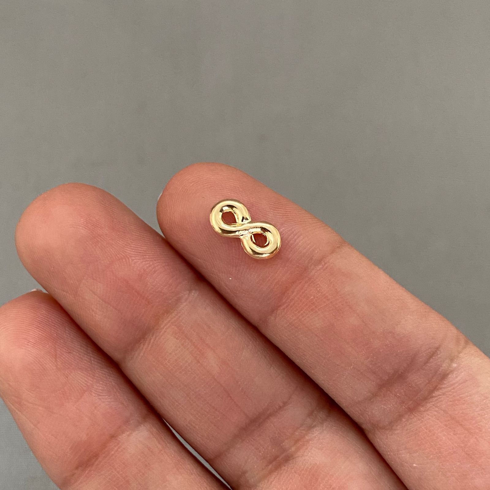 Herraje infinito liso Oro amarillo 18k 0,2 Gr / 1,0 Cm